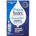 TheraTears Eye Drops for Dry Eyes, Nighttime Dry Eye Therapy Lubricant Eyedrops, Preservative-Free, 30 Count Single-Use Vials, 0.60 fl oz Each