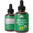 USDA Organic Licorice Root Extract Liquid Drops Supplement Vegan Tincture | Digestion + Respiratory Health. Extracto de Regaliz Root Oil Herb. Zero Sugar, Gluten Free Supplements for Women and Men