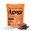 Agoge USDA Organic Hemp Protein Powder, Chocolate Flavor, 20 Servings | The Goat of No Bloat, NSF Certified for Sport, Essential Amino Acids, Plant-Based, Gluten Free, For Women & Men