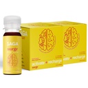 SAGA Surge Organic Energy Shots | Performance Drink | Yerba Mate & Alpha GPC Supplement with CoQ10, Turmeric & Mushrooms | High Bioavailability & Fast Onset | Pre Workout Boost Drink for Focus, Endurance & Performance | Peach Mango 2oz Shots