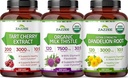 Liver and Kidney Cleanse Detox & Repair Support Bundle | Organic Dandelion Root Extract plus Organic Milk Thistle Extract and Super Concentrated Tart Cherry Capsules | Non-GMO Vegan & ISO Lab Tested