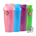 [ 4 Pack 600 ml | 20 oz Protein Shaker Bottles for Protein Mixes, 4 x Whisk Ball | Shaker Cups for Protein Shakes | BPA Free, 100% Leak Proof | Shake Bottle (B) Pink/Blue/Purple/Green