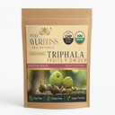 100% Organic Triphala Powder, Ayurvedic Blend with Amla and Haritaki Powder, and Bibhitaki for Gut Health, Digestive Health, Body Detox and Internal Cleansing - 16oz