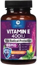 Vitamin E 180 mg Per Serving Softgels - E Vitamin DL-Alpha, Antioxidant-Rich Dietary Supplement for Skin, Heart, and Immune Support, Bottled USA, Easily Absorbed, Non-GMO & Gluten Free - 60 Softgels