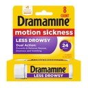 NEW-SKIN Liquid Bandage 0.3 Ounce and Dramamine Motion Sickness Relief Less Drowsey Formula, 8 Count Bundle