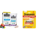Garden of Life Dr. Formulated Probiotics Organic Kids+ Plus Vitamin C & D Immune & Digestive Health Chewables Bundle with Dramamine Kids Chewable Motion Sickness Relief Grape Flavor 8 Count