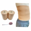 Body Stomach Compression Tape- Extra Wide Kaotic Belly Tape for Body Shaping& Workout& Sweater Enhancer& Skin Protection (Skin Color/10CM*5M) (2 Rolls)