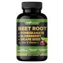 Gade Nutrition Beet Root Capsules Concentrated | Extra Strength Beetroot Extract Formula | Elderberry with Vitamin C and Zinc, Pomegranate, Grape Seed |Made in USA