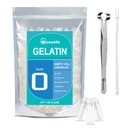 wananfu Size 0 Empty Capsules Gelatin (100 Count) Bundle with Capsule Tweezer and Micro Lab Spoon, Clear Fillable Gel Pill Capsules Size 0 for Making Your Own Supplements