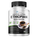Ethiopian Black Seed Oil Capsules with 4.64% Thymoquinone, Immune Support & Digestion & Energy Booster, Non-GMO, Gluten-Free, 60 Capsules