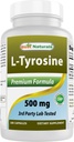 Best Naturals L-Tyrosine 500 Mg 180 Capsules - Supports Mental Alertness, Energy, Focus, Healthy Glandular Function and Balance