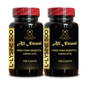 L-LYSINE 500 AMINO ACID - Comprehensive Daily Wellness for Men & Women, energy booster, Immune Support Supplement, Supports Healthy Skin, Nitrogen balance, Muscle recovery - 2 Bottles 200 Counts
