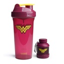 Smartshake DC Comic Bundle - Wonder Woman Protein Shaker – 800ml Leakproof Bottle & 110ml BPA-Free Funnel for Protein Powder.