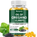 500 Softgels Oil of Oregano with Black Seed Oil, 2 in 1 Oregano Supplement for Immune Health, Retains High Concentrated Carvacrol & Thymoquinone, Non-GMO, 1 Pack