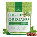 6000mg Oil of Oregano with 200mg Black Seed Oil & 100mg Echinacea, 3 in 1 Oregano Supplement Capsules for Immune Health, Retains High Concentrated Carvacrol & Thymoquinone, Non-GMO, 300 Softgels