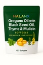 Oil of Oregano Softgels - Oregano Oil with Black Seed Oil, Thyme and Mullein | Non-GMO Immune Support Supplement | Oregano Oil Capsules | Organic Oregano Oill Supplement (150 Softgels)