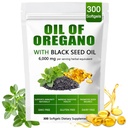 Orgatics Oil of Oregano with Black Seed Oil, Oregano Oil Capsules Organic, Pure & Natural Supplement, Immune Support | Improving Gut Health | Smoothing Skin, Non-GMO, Gluten Free - 300 Softgels