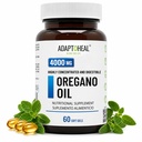 ADAPTOHEAL Oil of Oregano 4000mg, 60 Softgels – High Potency Oregano Oil Supplement with 15% Carvacrol – Immune & Digestive Support – Extra Virgin Olive Oil Base - Gluten Free