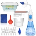 QISXROVY Ear Wax Removal Tool, Ear Cleaning Kit, Safe Ear Irrigation Flushing System for Adults & Kids, Large (50pcs accs), Blue