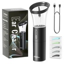 Ear Wax Removal, Electric Ear Cleaning Kit Effective & Safe Ear Cleaner Irrigation Flushing System 4 Pressure Modes for Ear Wax Buildup, Water Resistant Ear Cleaning Tool USB Rechargeable
