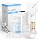 Water Powered Ear Cleaner, Electric Ear Wax Removal Kit with Sewage System and 4 Clean Mode, Safe and Effective Ear Flushing Kit, Ear Irrigation Tool 2 Ear Tips for Adults
