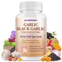 Odorless Garlic & Black Garlic Softgels - 16-in-1 Garlic Supplements for Immunity, Heart, Gut Health, Cognition & Energy | Focus Boosting Blend - Zinc, Magnesium, Oregano, Cayenne Pepper - 120 Count