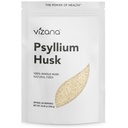 VIZANA Psyllium Husk – 100% Whole Husk Natural Fiber – Pure Plantago Ovata – No Additives, Gluten-Free, Gentle on Digestion – 300g (60 Servings), Unflavored