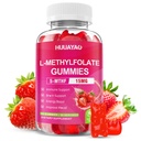 L-Methylfolate 15 mg Gummies, Methylfolate Supplement, Folate 5-MTHF Supplement for Support Mood, Brain Health, Immune System, Sugar Free, Strawberry Flavor, 60 Count