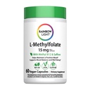 Rainbow Light L-Methylfolate 15 mg with Methyl B12 | 60 Capsules | Plus Saffron Extract | Helps Maintain a Positive Mood | Vegan, Non-GMO and Gluten Free Supplement