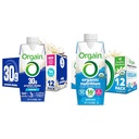 Bundle of Orgain 30g High Protein Shake, Vanilla Bean, 5g BCAAs + Orgain Organic Nutritional Vegan Protein Shake, Vanilla Bean, 16g Plant Based Protein, 11 Fl Oz, 12 Pack Each
