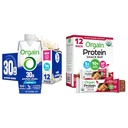 Bundle of Orgain 30g High Protein Shake, Vanilla Bean, 5g BCAAs, 11 Fl Oz, Pack of 12 + Orgain Organic Vegan Protein Bars, Peanut Butter Chocolate Chunk,10g Plant Based Protein, Pack of 12