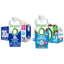 Bundle of Orgain 30g High Protein Shake, Vanilla Bean, 5g BCAAs, 11 Fl Oz + Orgain Organic Nutritional Vegan Protein Shake, Smooth Chocolate, 16g Plant Based Protein, 11 Fl Oz, 12 Pack Each