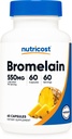 Nutricost Bromelain Capsules (550mg) 60 Capsules, Vegan, GMO-Free | GMP Compliant