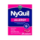 Vicks NyQuil Allergy LiquiCaps, Nighttime Allergy Medicine for Adults, Indoor & Outdoor Allergy Medicine, Doxylamine Succinate Antihistamine for Nighttime Allergy Symptom Relief, 24 LiquiCaps