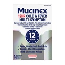 Mucinex 12 Hour Cold and Flu Medicine for Adults, Long Lasting Cough & Cold Medicine for All Day Relief of Headache, Body Aches, Fever, Cough, & Chest Congestion, 16 Bi-Layer Tablets