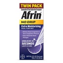 Afrin No Drip Extra Moisturizing Nasal Mist Twin Pack, Non-Drowsy, Fast-Acting Decongestant for Sinus Pressure and Dry Nasal Passages, Adults and Children 6 and Older, .5 fl oz (Pack of 2)
