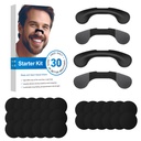 Nasal Strips for Snoring Extra Strength Snoring Solution Nose Strips for Breathing,Reusable Anti Snoring Strips, Sports, Sleep Dark Black