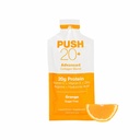 PUSH 20+ Advanced Collagen Blend, Orange Flavor, 20g Liquid Protein with Arginine, Vitamin C, E, Zinc, and Hyaluronic Acid Supports Wound Healing & Recovery, Single-Serving 1.25 oz Packets, Case of 60