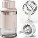 GAONLY Ceramic Core Small Pill Crusher Fine Powder –Manual Pill Grinder for Elderly & Pets, Free Twist-to-Grinder for Arthritic Hands, Crushes Meds/Vitamins to Fine Powder (Pink)