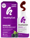 Healthycell Immune Super Boost Daily Liquid Supplement - 30 Gel Packs | Immune Support Supplement for Adults with Echinacea, Elderberry, Vitamin C, Vitamin D, Calcium & Zinc