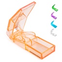 Ultrassist Pill Cutter and Splitter for Cutting Small or Large Pills, Accurate Medicine Splitter with Stainless Steel Blade, Transparent Vitamins Slicer Assorted Colors