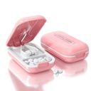 Pill Cutter, Pill Splitter Cutting Small or Large Pills in Half, Pill Crusher Cuts Pills, Vitamins, Tablets, Stainless Steel Blade, Travel Sized Pink