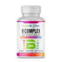 B Complex with Vitamin C, Folic Acid, Iron, Choline & Magnesium - Advanced High Potency B1, B2, B3, B5, B6, B7, B9, B12 - Energy & Nervous System Support - Vegan, Non-GMO 120 Tablets