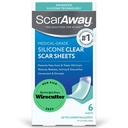 ScarAway Advanced Clear Silicone Scar Sheets, Medical Grade Silicone Strips (1.5" x 3") Scar Treatment and Prevention for Surgical, Burn, Body, Hypertrophic & Keloid Scar Treatment, 6 Clear Sheets | Treat & Prevent Hypertrophic & Keloid Scars from Injury, Burns & Surgery, Water Resistant Strips, Clinically Shown
