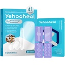 Hydrocolloid Bandages Variety Pack 0.006in Optimally Thin Second Skin 5 Day Protect Waterproof Faster Healing Less Scarring Individually Wrapped,for Cuts Scrapes Acne Pimple,41 Count(Assorted Sizes)