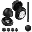 52dB Ear Plugs for Sleeping Noise Reduction Earplugs for Snoring with Case | Soft Silicone Earplugs for Side Sleepers Concerts Airplane Hotel, Noise Cancelling Ear Plugs (XS/S/M/L) 4 Size Reusable
