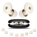 Ear Plugs for Sleeping Noise Cancelling, 50dB Reusable Silicone Earplugs for Side Sleepers, Hearing Protection Ear Plugs for Sleep, Travel, Work with Multi-Size Tips & Portable Case (White)
