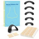Nasal Strips for Snoring, Extra Strength Reusable Nose Strips for Breathing | Anti Snore Devices nasal dilators for sleep, congestion and sports, 5 sizes for better fit and comfort, 36 Count, Black