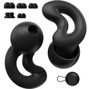 Sleep Ear Plugs for Sleeping,Noise Reduction NRR40dB,Reusable Earplugs for Sleep,Side Sleepers,Snoring Reducing,XS/S/M/L Tips and Carrying Case Black