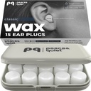 Peace&Quiet PQ Wax Ear Plugs for Sleeping, Swimming - 15 Soft Noise Cancelling Silicone Gel Wax Earplugs for Sleep and Swimmers, Ear Protection with Sound Blocking Level of 32 Db, (15-Pillows)
